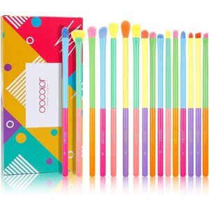 🆕 Makeup Brushes 16pcs Colorful Eyeshadow Brush Set Professtional Soft Blending